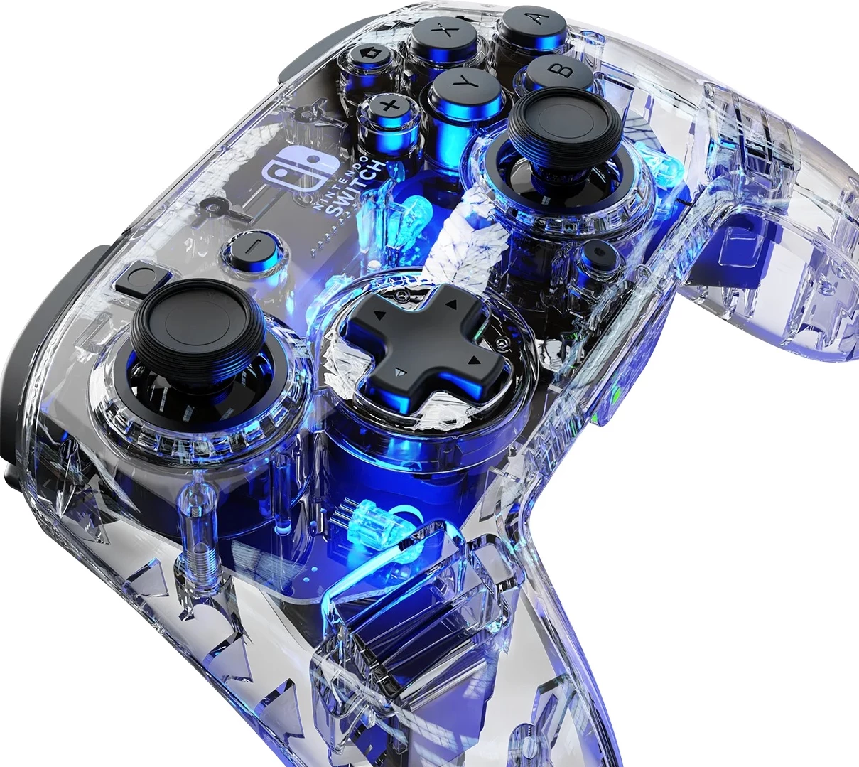 Kontrollor wireless PDP Afterglow Wireless Deluxe për Nintendo Switch, RGB, transparent
