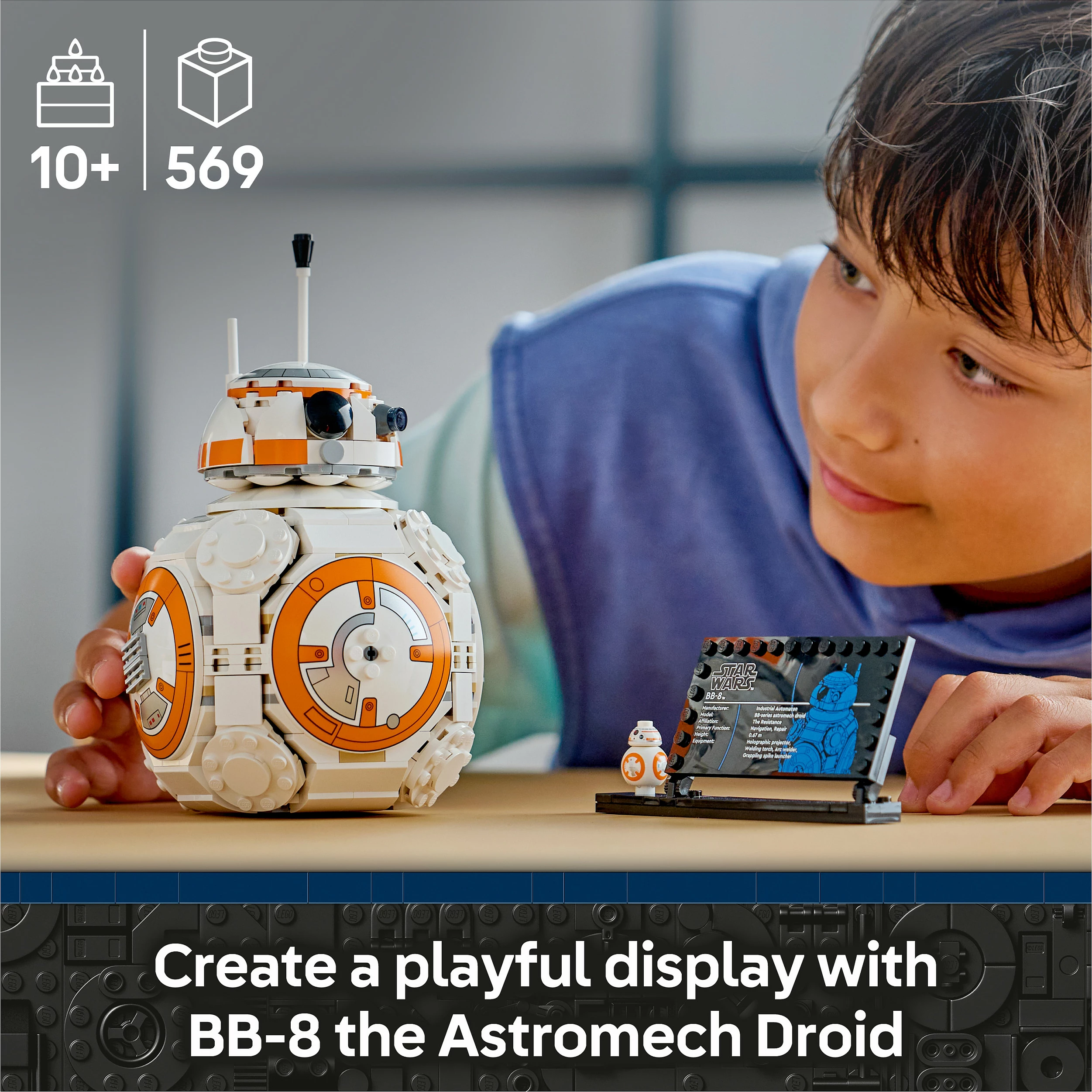 Set ndërtimi LEGO Star Wars BB-8 Astromech Droid 75452, 569 copa, 10+ vjeç, multikolor