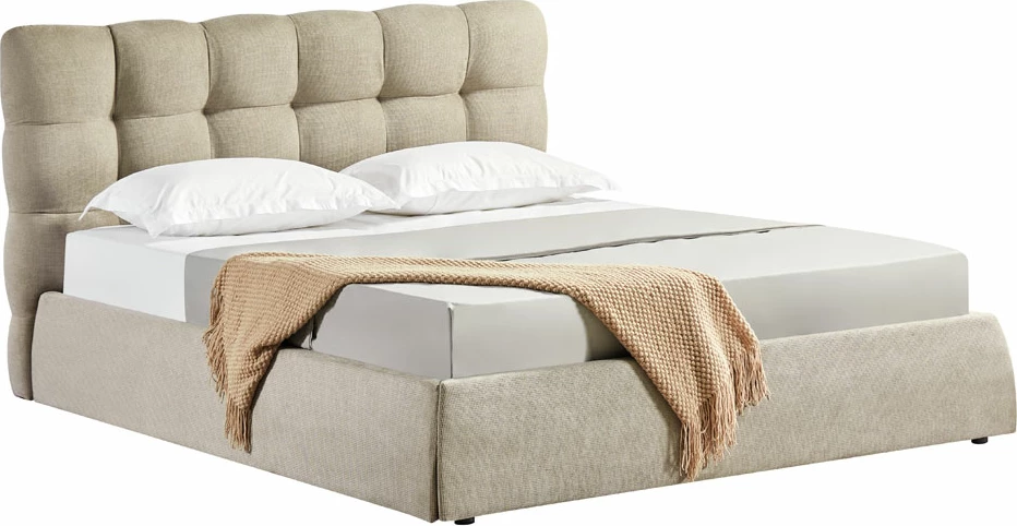 Krevat Chocolat, për dyshek 160x200cm, bezhë, 223x185x108