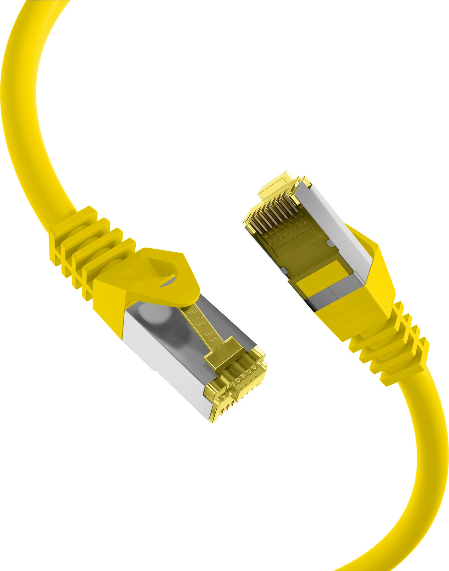 Kabllo rrjeti Ethernet EFB Elektronik MK7001.0, Cat6a, 0.15m, RJ45-RJ45, S/FTP, 10Gbps, e verdhë