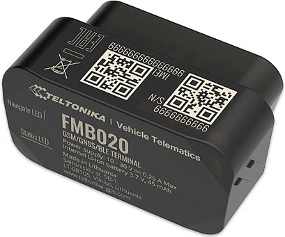 GPS tracker OBDII Teltonika FMB020, GNSS/GSM, Bluetooth, Single SIM, IP41, i zi