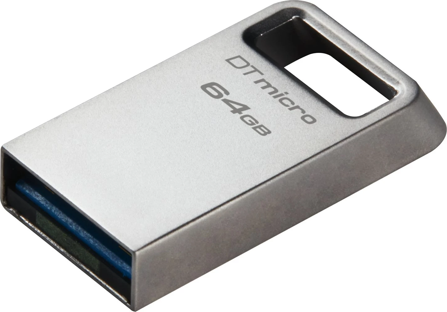 USB flash Kingston DataTraveler Micro 64GB, USB 3.2, Metal, Argjend