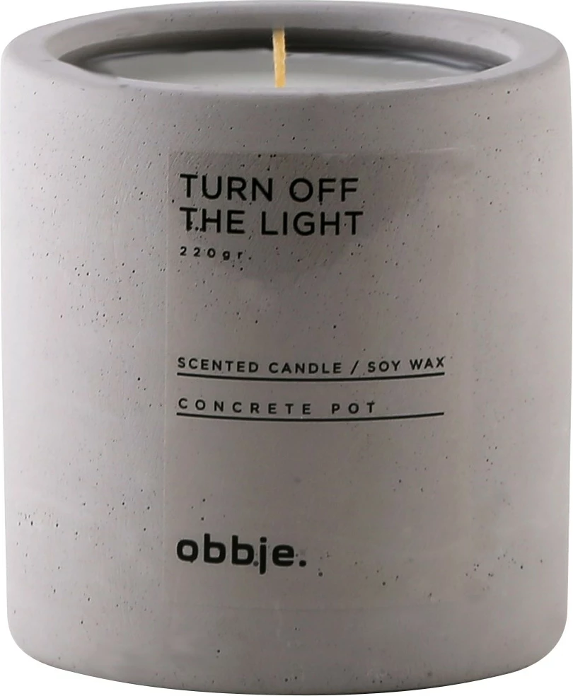 Qiri aromatik, enë betoni, ngjyrë gri, Turn Off The Light Verti, 8.5x9cm