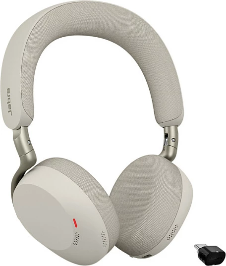 Kufje Jabra Evolve3 75 MS + Link 390c, USB-C, warm grey