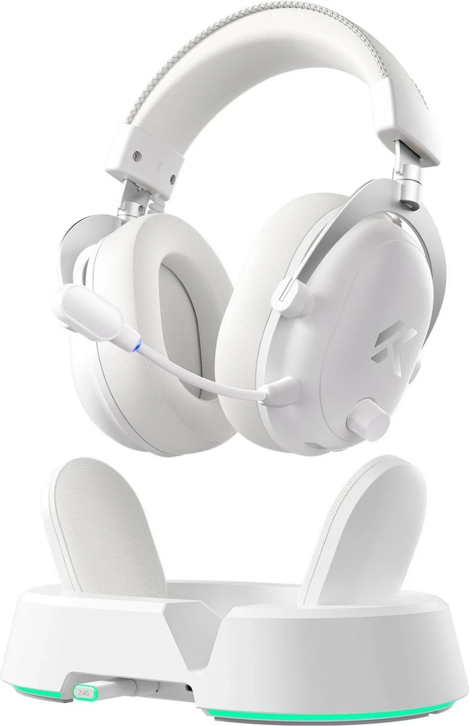 Kufje gaming Mchose V9 Turbo, wireless, ANC, 7.1, të bardha