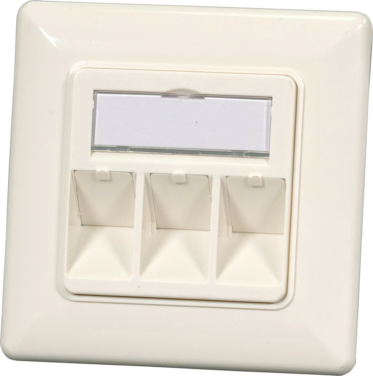 Panel muri për keystone EFB Elektronik, 2-port, DIN 49075, RAL9003, i bardhë