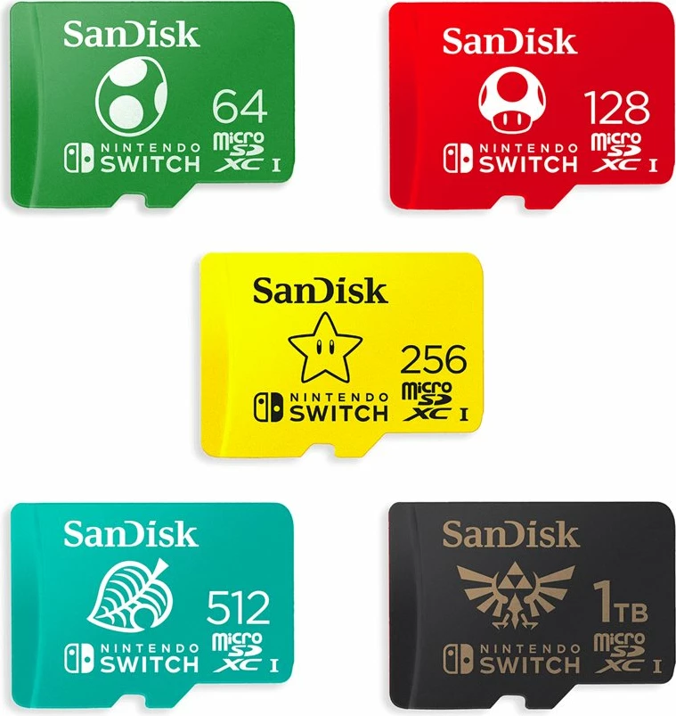 Kartë memorie SanDisk SDSQXAO-256G-GNCZN, 256GB, për Nintendo Switch, e verdhë