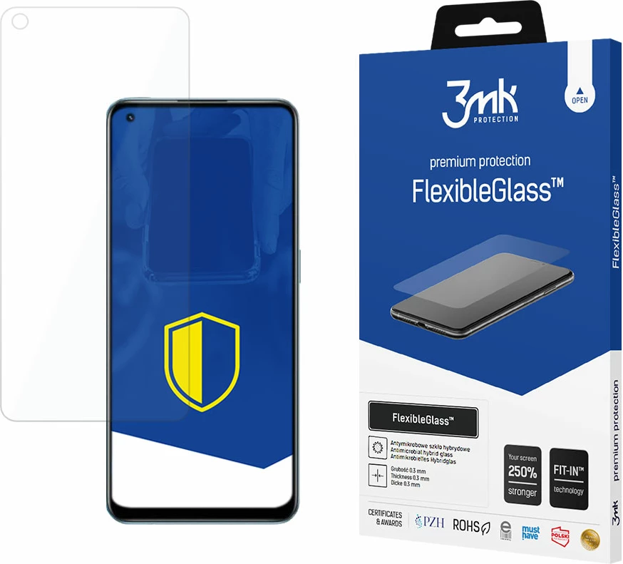 Mbrojtës ekrani FlexibleGlass 3mk Protection për Realme 9 Pro+, hibrid xhami-folie
