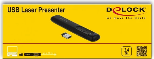 Prezantues USB laser DeLOCK, 2.4GHz, rreze 30 m, i zi