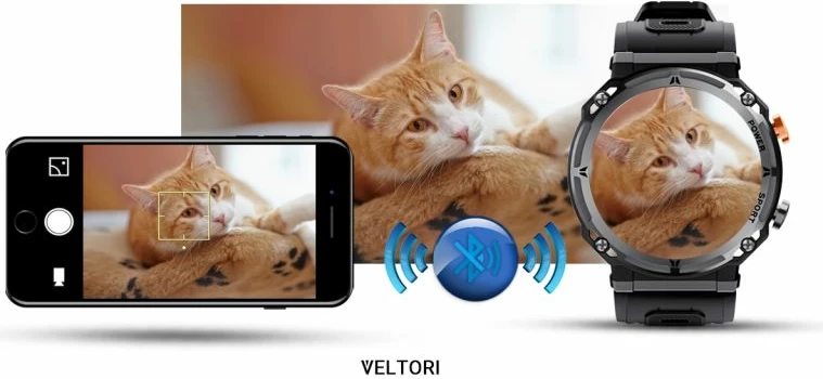 Smartwatch VELTORI për meshkuj, e zezë