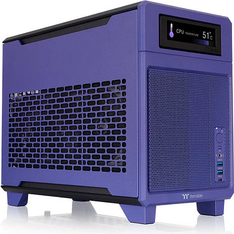 Kasë Thermaltake TR100 Mini Tower, Mini-ITX, USB-C, vjollcë (Future Dusk)
