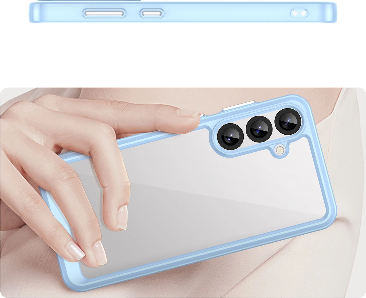 Mbështjellës Hurtel Outer Space për Samsung Galaxy A36, TPU/PC, Kaltër