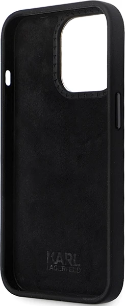 Mbështjellës Karl Lagerfeld KLHCP14XSMHKNPK për iPhone 14 Pro Max 6.7", silikon, i zi