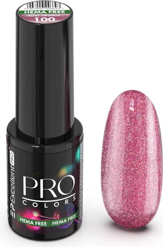 Llak për thonj për femra Excellent PRO Colors HemaFree CatEye Hybrid 100 Rosy Twinkle, 7g