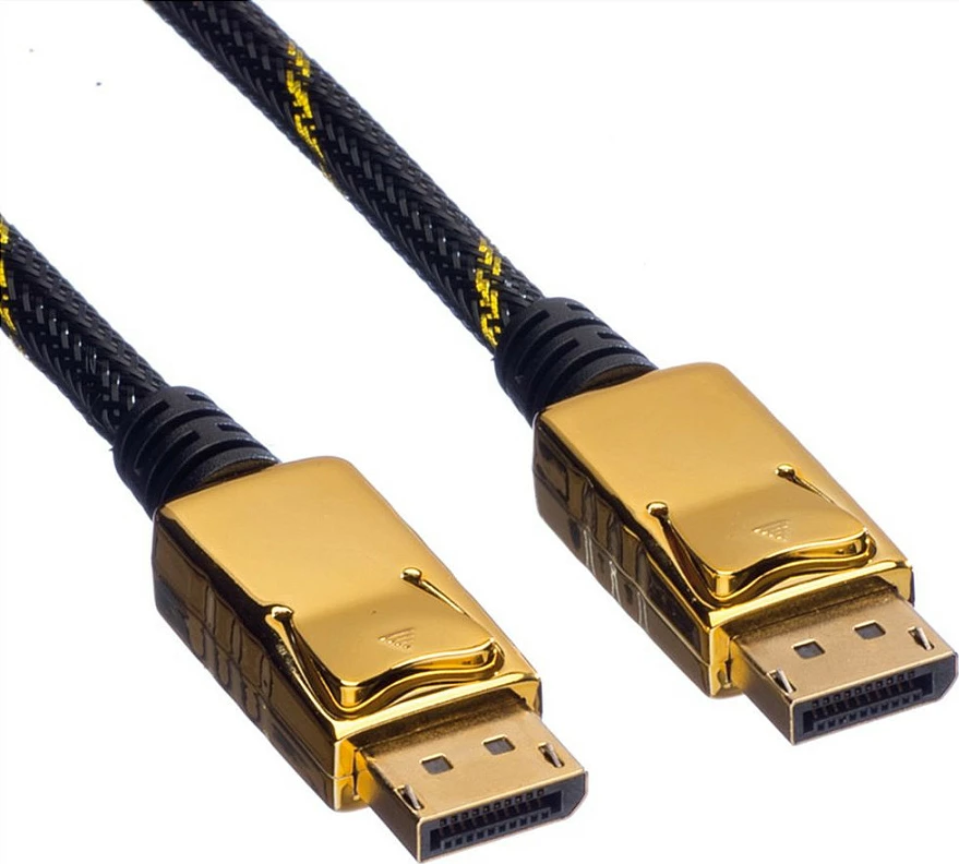 Kabllo DisplayPort ROLINE GOLD DP-DP, 2 m, 4K@60Hz, e zezë/ari
