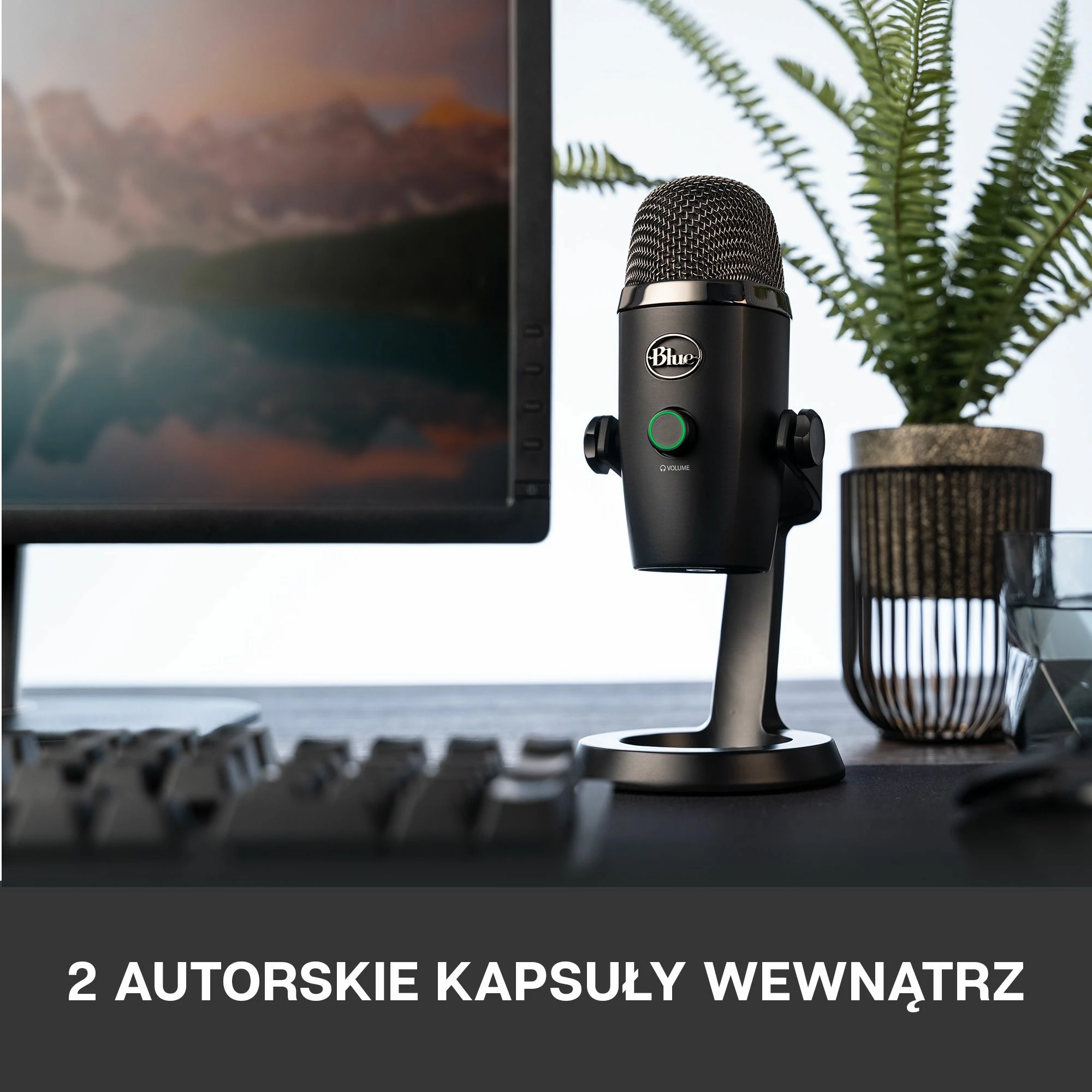 Mikrofon USB Blue Yeti Nano 988-000401, 24-bit/48 kHz, omnidirectional, i zi