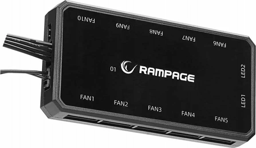 Set ftohës për CPU Rampage Coolwind F3, 3x120mm ARGB, PWM, 1200 rpm, 38 CFM, 23 dBA, i zi/bardhë, me HUB