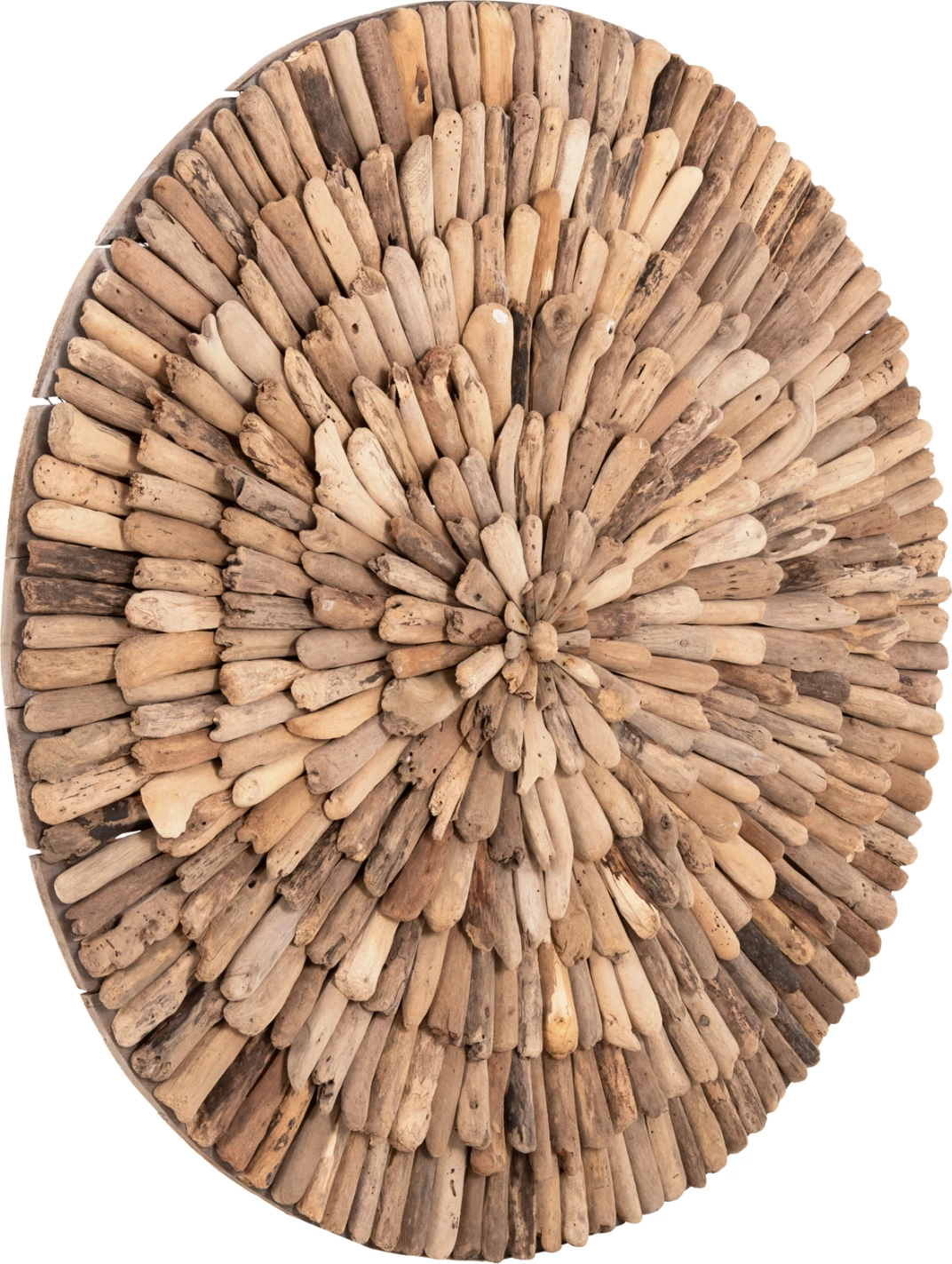 Dekorim muri i rrumbullakët CHIIKI FH4300 dru i lundruar natyral Φ98 cm