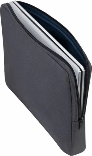 sleeve për laptop RivaCase 7707 deri 17.3", RPET polyester rezistent në ujë, e zezë