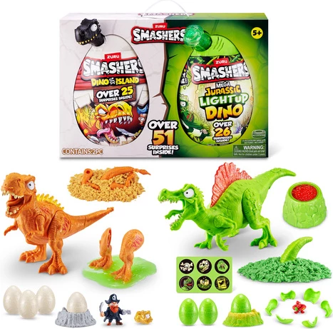 Smashers Dino Island Mega Jurassic Mystery Egg – Paketë me 2 Vezë Misterioze nga ZURU