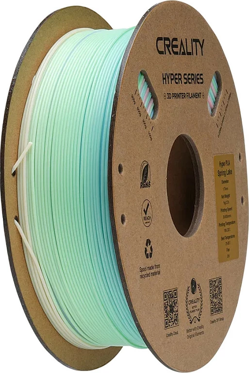 Filament PLA Creality Hyper Series 3301010424, 1.75mm, 1kg, gradient (blu/gjelbër/rozë)