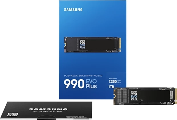 SSD NVMe M.2 SAMSUNG 990 EVO Plus MZ-V9S1T0BW 1TB PCIe 5.0 x2 / 4.0 x4 2280