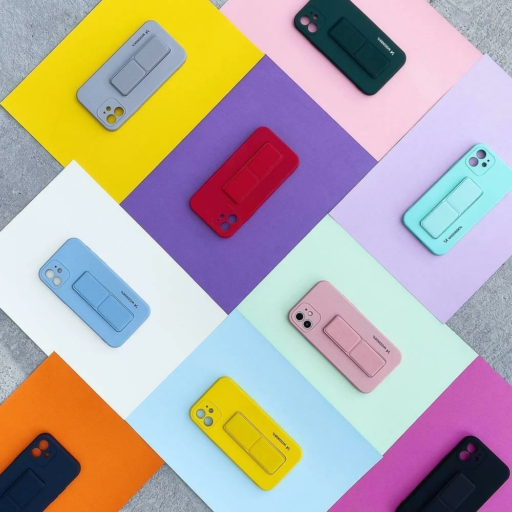 Mbështjellës Wozinsky Kickstand Case për iPhone 13 Pro, silikon, rozë