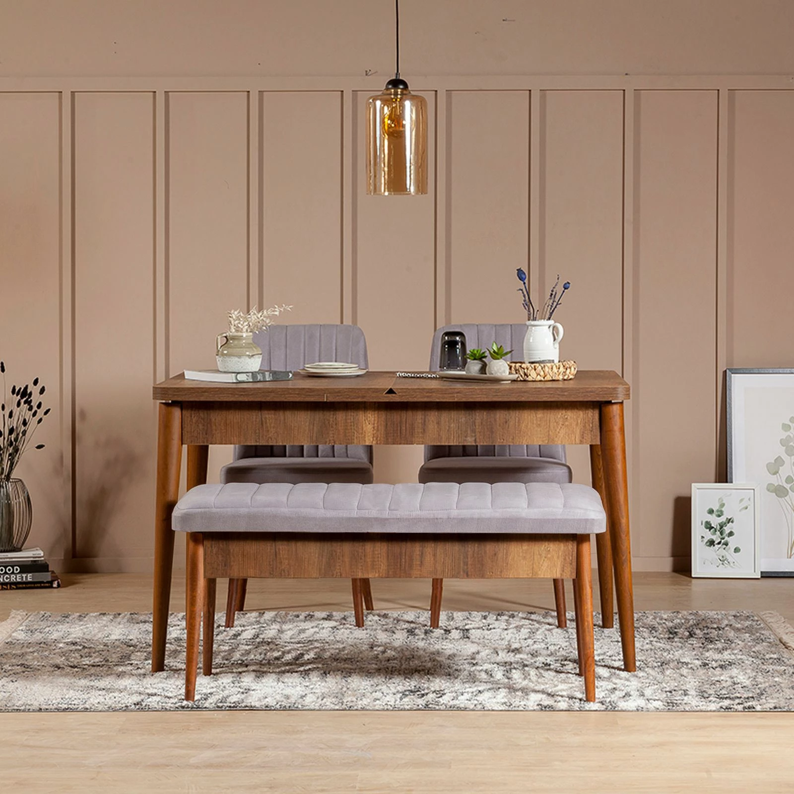 Bankë Hanah Home, Vina Bench Soho, ngjyrë arre