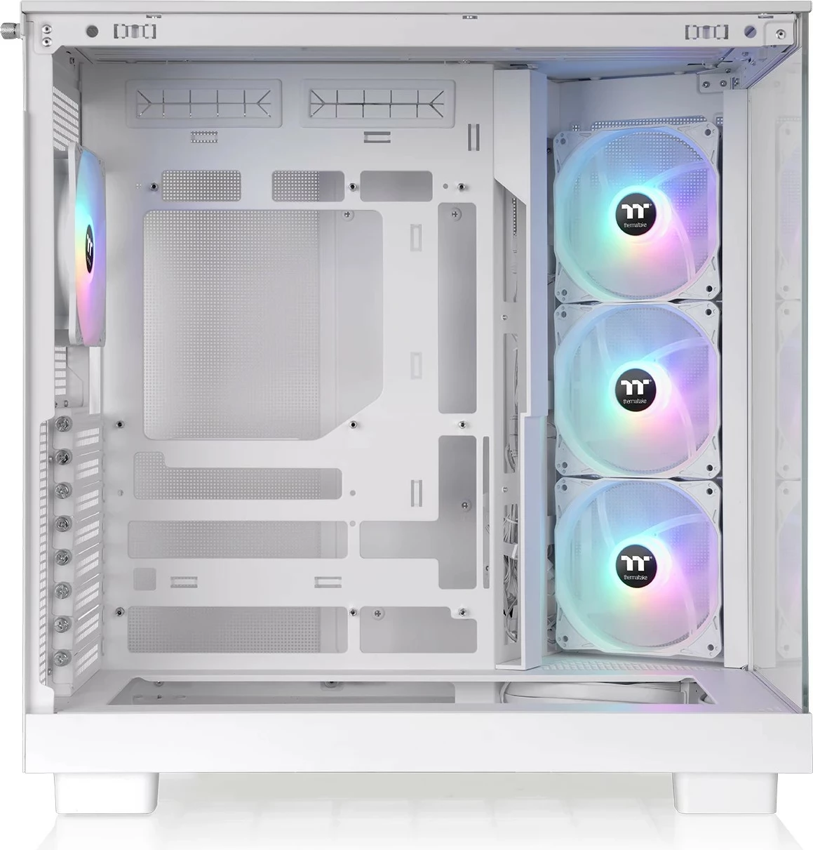 Kasë Thermaltake View 380 XL TG ARGB Snow White, Midi Tower, xham i temperuar, ndriçim ARGB, e bardhë