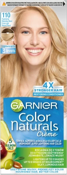 Krem ngjyrosës për flokë Garnier Color Naturals Creme 110 Super i çelët blond natyral për femra