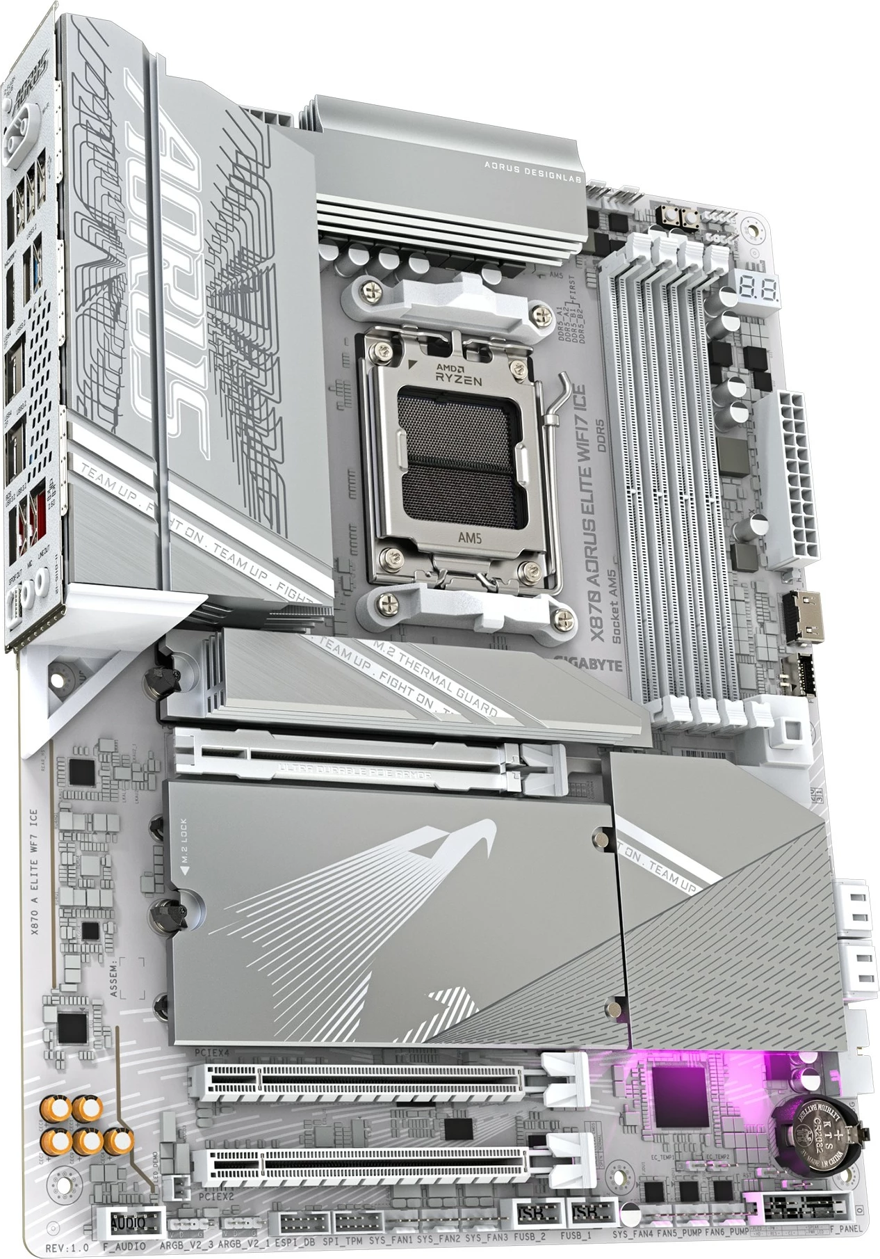 Pllakë amë Gigabyte X870 AORUS ELITE WIFI7 ICE, Socket AM5, DDR5, Wi-Fi 7