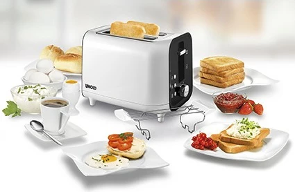 Toster UNOLD 38410, 2 feta, plastikë, 700W, bardhë/zi
