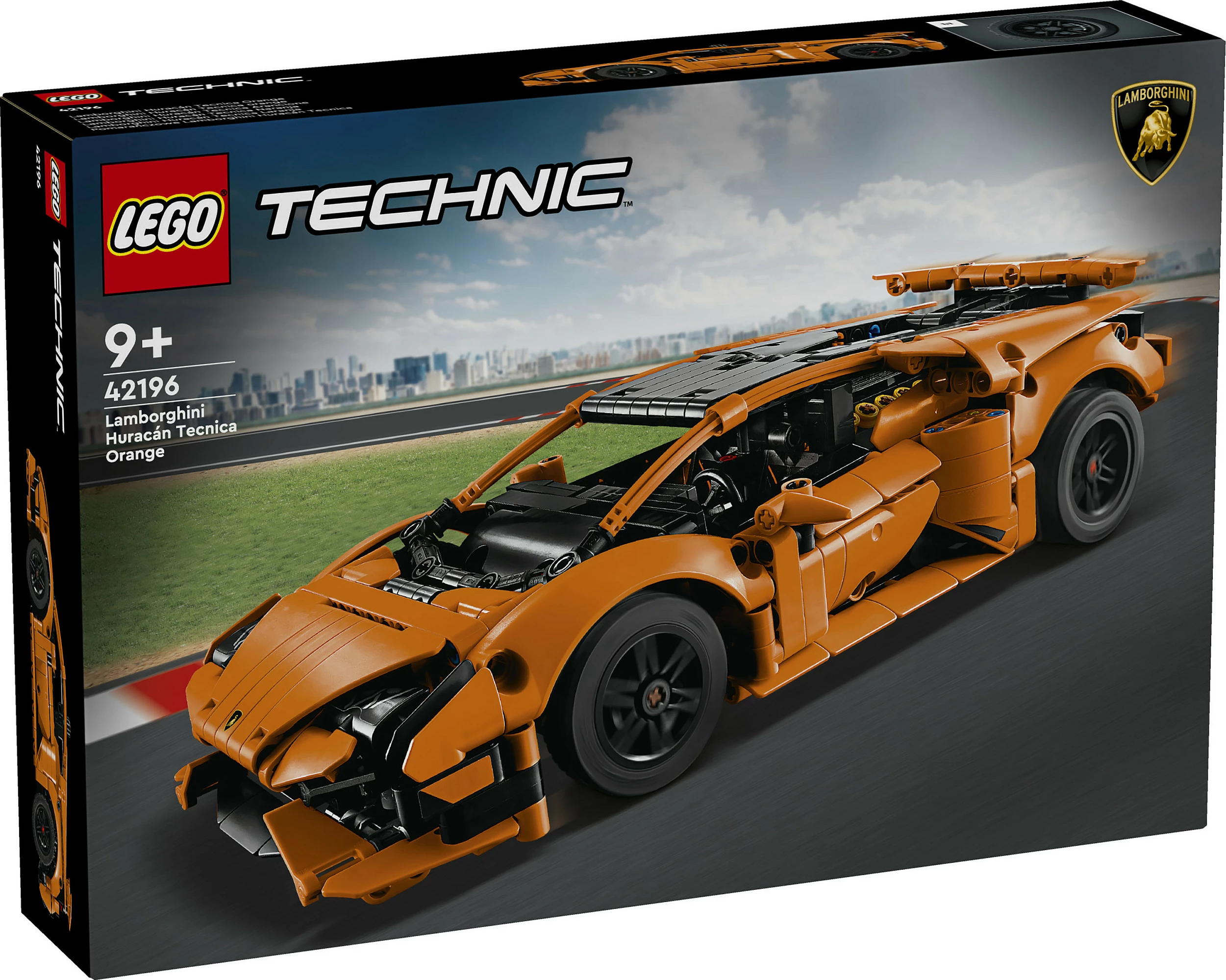 Set LEGO Technic Lamborghini Huracán Tecnica 42196, 806 copa, 9+, portokalli