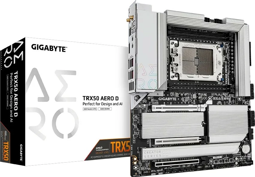 Pllakë amë Gigabyte TRX50 AERO D, AMD Ryzen PRO 7000, DDR5, Wi-Fi 7, sTR5