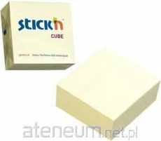 Shënime ngjitëse Stickn Cube 155266, 7.6x7.6 cm, verdhë pastel