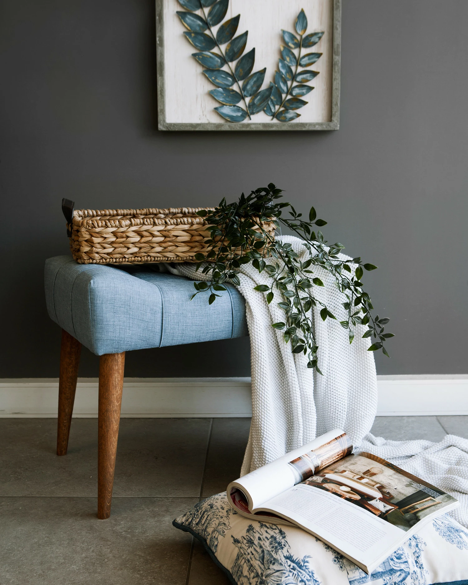 Puf Indigo Blue Atelier del Sofa, New Cool