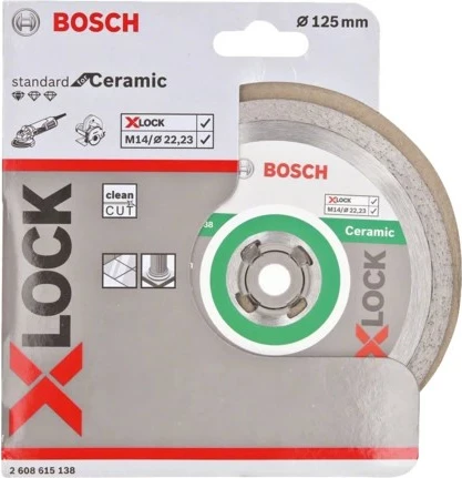Disk prerës Bosch 2 608 615 138, për gurë dhe pllaka, 12.5 cm, 1.6 mm, inox