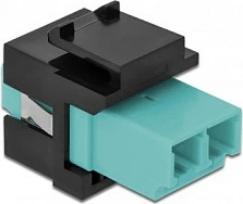 Modul Keystone DeLOCK LC Duplex femër-femër, aqua/zi