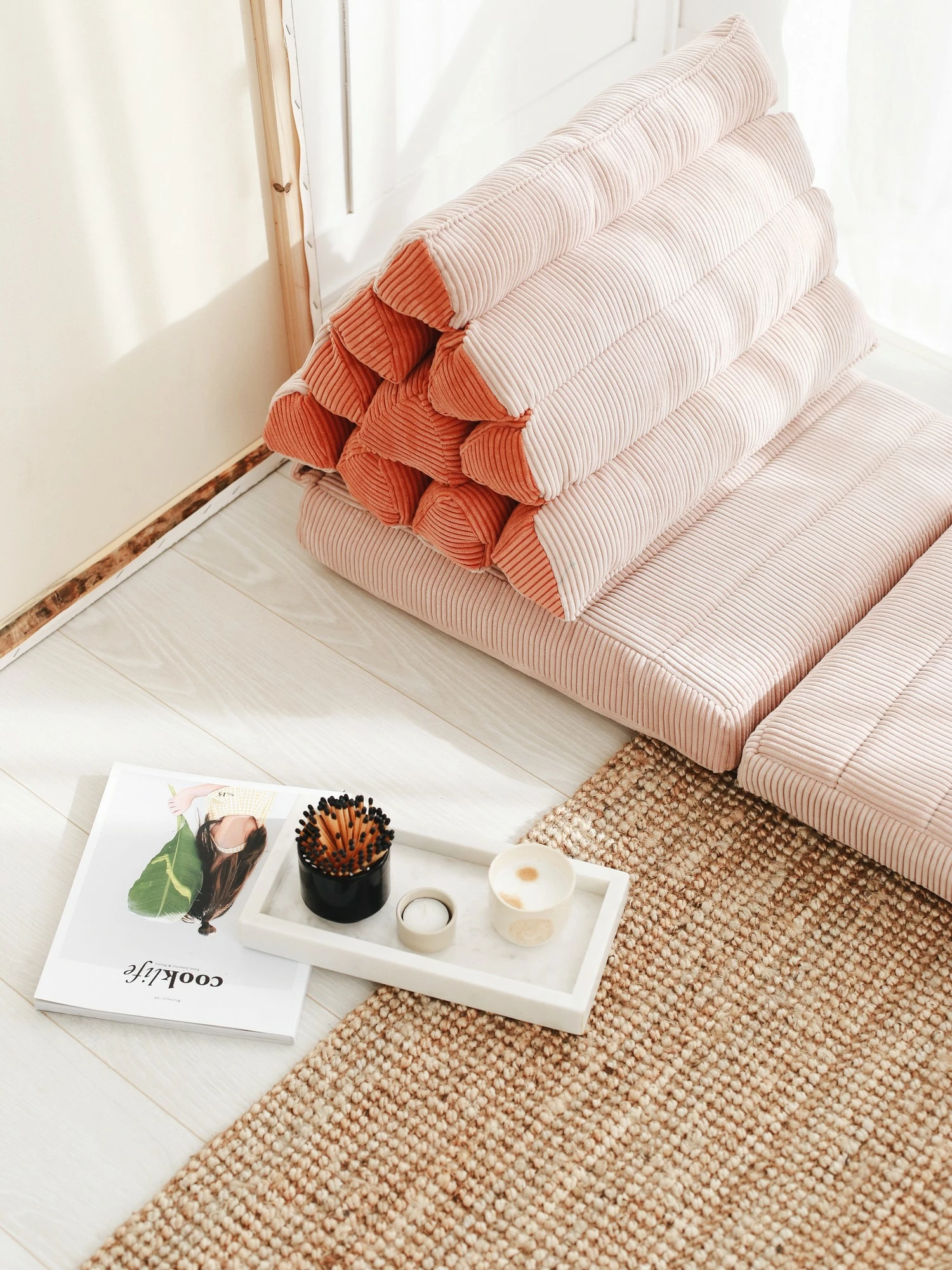 Jastëk i palosshëm Atelier del Sofa Keyf, rozë