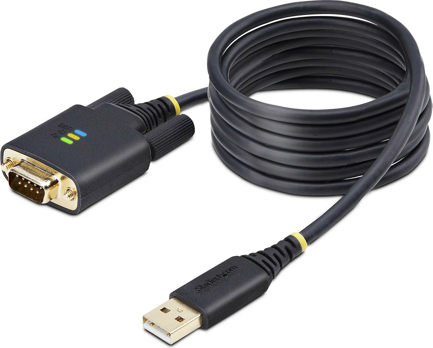 Kabllo adapter StarTech USB-A në Serial RS232 DB9, 2m, FTDI, e zezë
