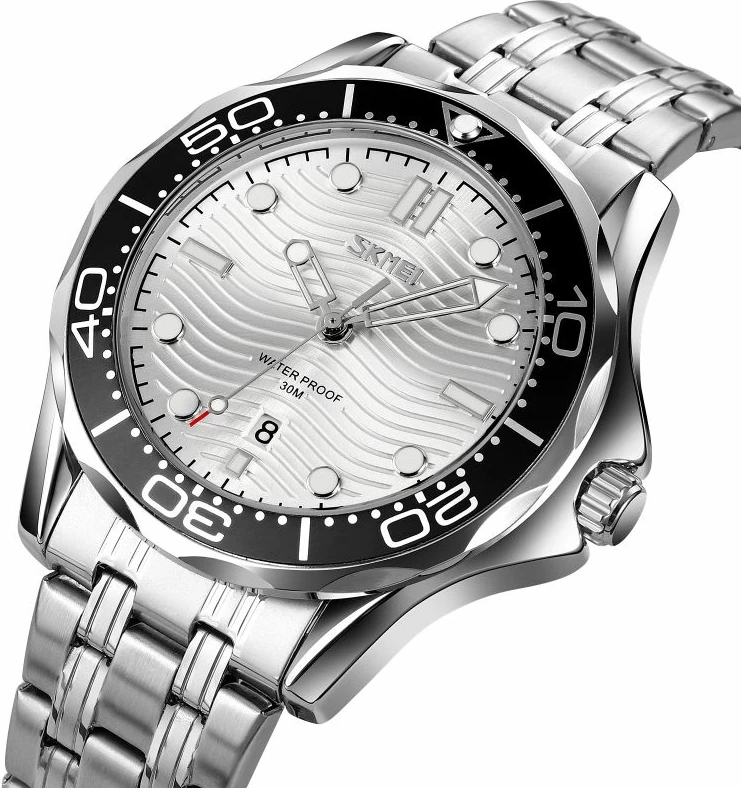 Orë dore për meshkuj Skmei, argjendi