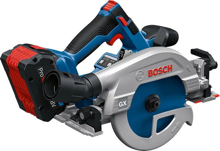 Sharrë rrethore me bateri Bosch GKS 18V-57-2 GX Professional (solo), 18V, 165mm, në L-BOXX, blu/zezë
