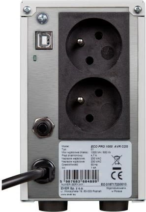 UPS Ever Eco Pro 1000 AVR CDS, 1 kVA, 650W