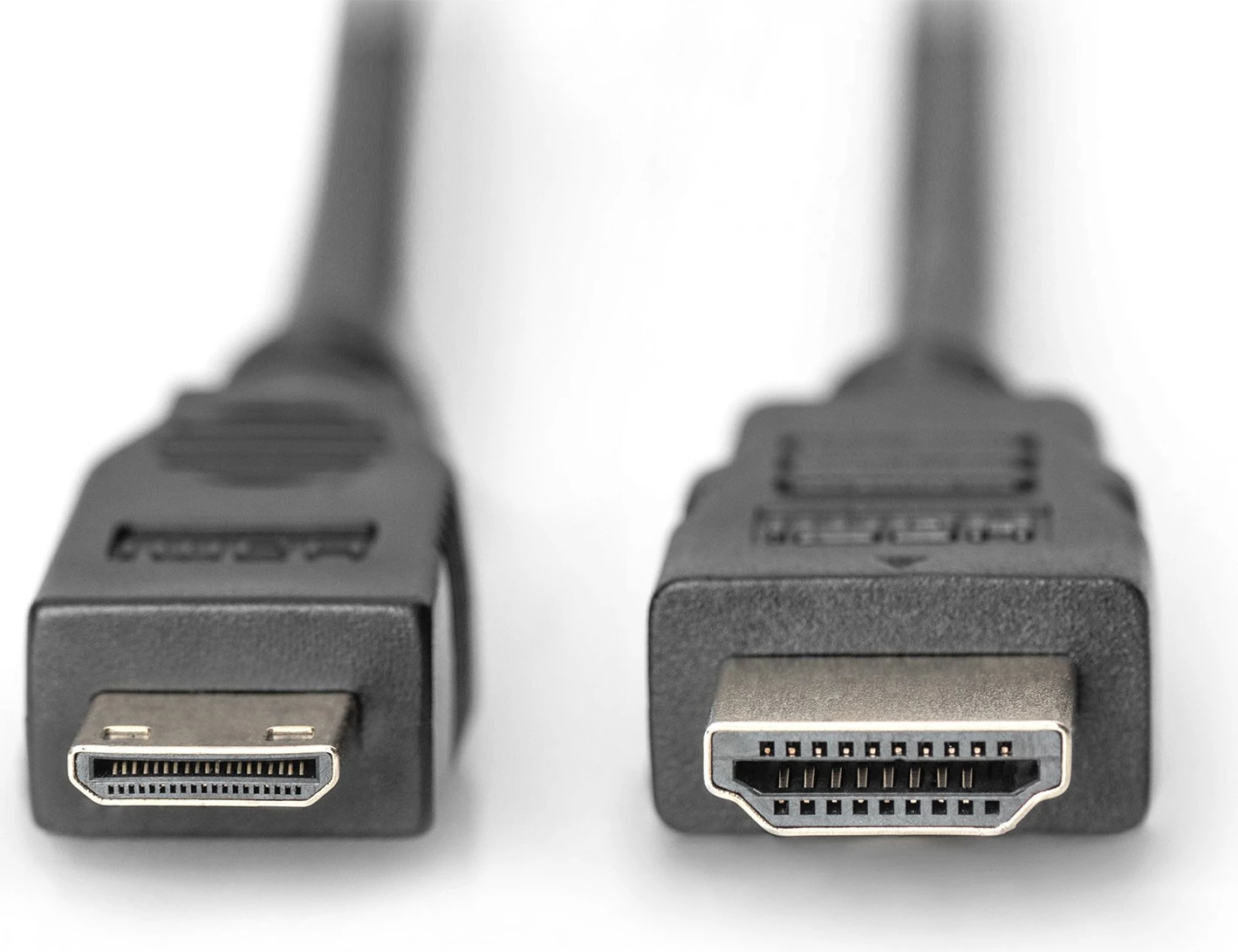 Kabllo HDMI Digitus High Speed, 2m, HDMI Type C (Mini), e zezë