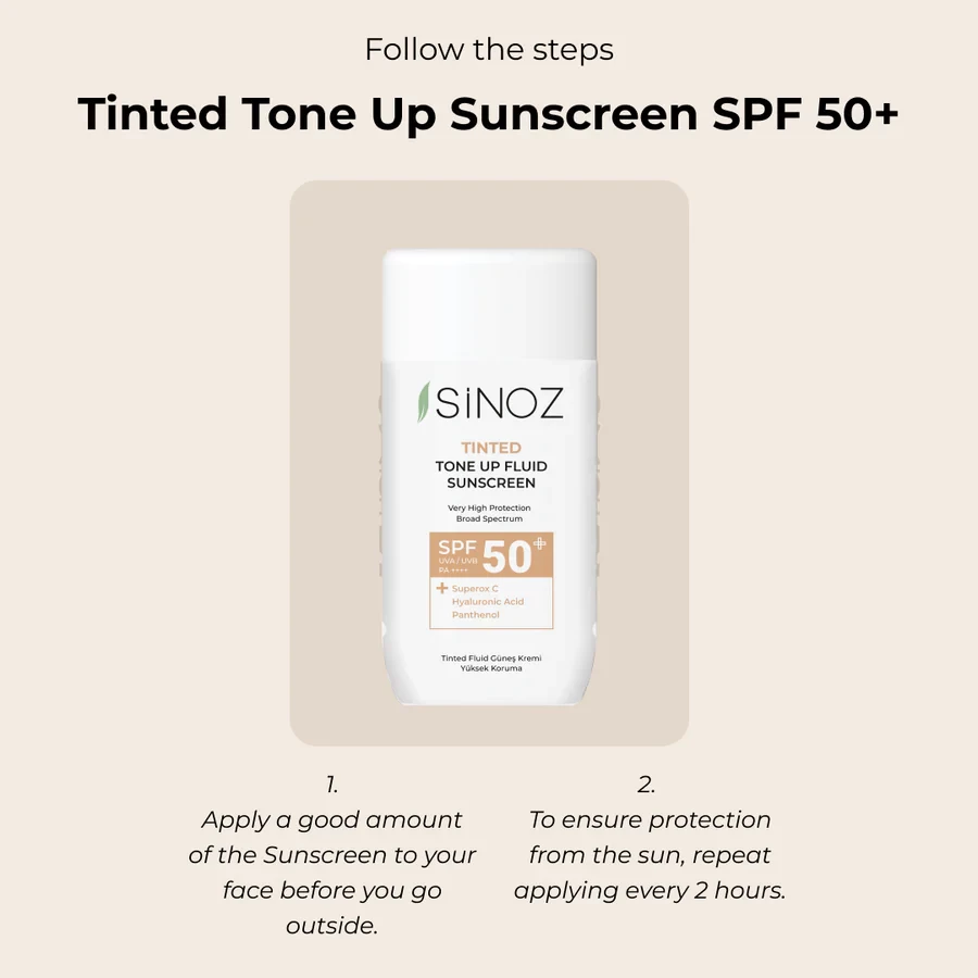 Krem kundër diellit Sinoz Tinted Tone Up Fluid SPF 50+