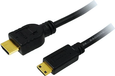 Kabllo HDMI LogiLink, HDMI A në mini HDMI, 1.5m, me Ethernet, e zezë