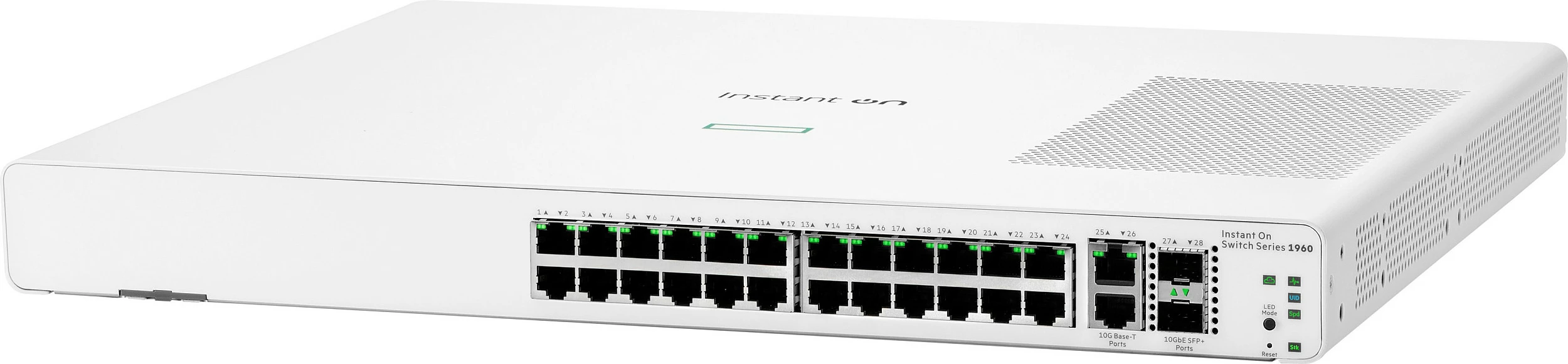 Switch HPE Aruba Instant On 1960, 24x Gigabit, 2x 10GBase-T, 2x SFP+, 1U, i bardhë