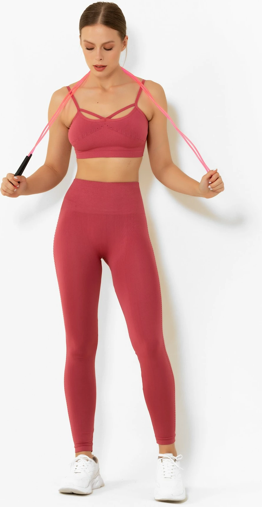 Tuta sportive për femra, ngjyrë rozë, Jumeon, 001-001292