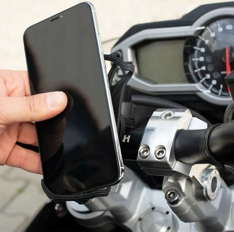 Mbajtëse telefoni për biçikletë Fixed Bikee 2, 4.0–6.5\", rrotullim 360°, e zezë