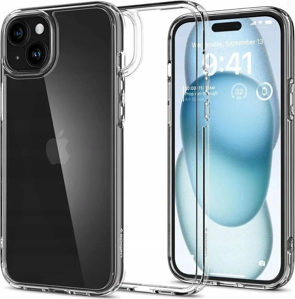 Mbështjellës Spigen Ultra Hybrid ACS08197 për iPhone 16 6.1\" (2024), crystal clear, plastik, transparent